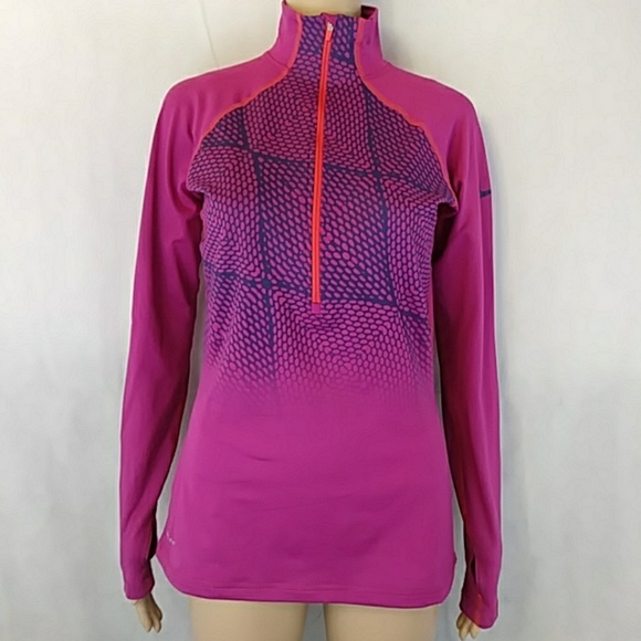 Nike Tops - [Nike Pro] nwot Gorgeous Magenta 1/2 zip pullover
